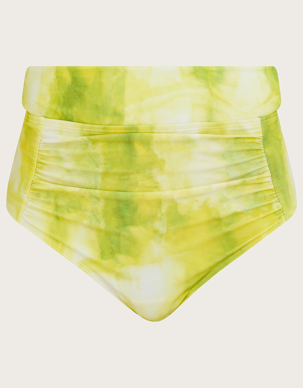 Tie Dye Print High Waist Bikini Bottoms Yellow Bikini bottoms