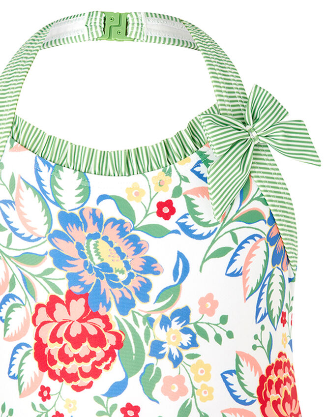 Rebecca Floral Swimsuit with Recycled Fabrics, Ivory (IVORY), large
