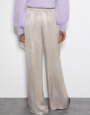 Lillie Metallic Wide Leg Trousers, Natural (CHAMPAGNE), large