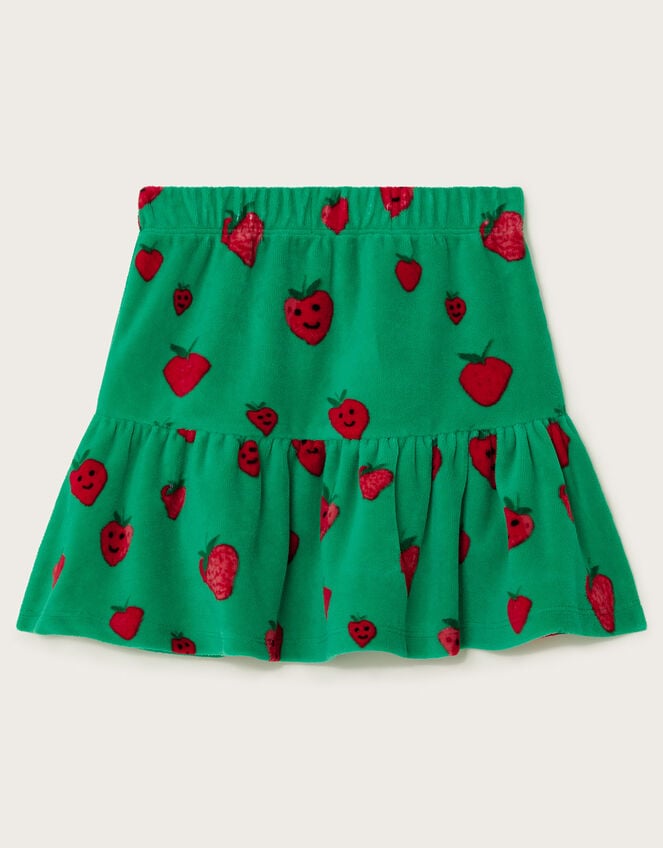 Strawberry Velour Skirt, Green (GREEN), large