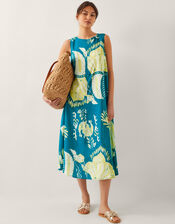 Amisha Tunic Midi Dress, Teal (TEAL), large