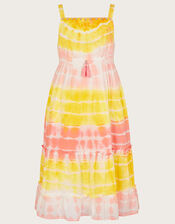 MINI ME Tie Dye Dress with Sustainable Viscose, Yellow (YELLOW), large