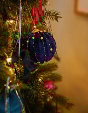 Anna + Nina Holy Berry Velvet Christmas Bauble, , large