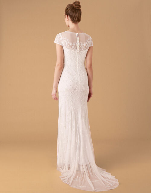 Monsoon – Sophie Beaded Floral Bridal Dress Ivory Mariage Bohème MONSOON