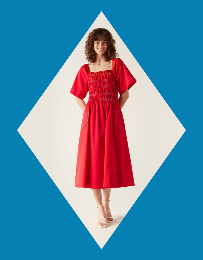 Mirla Beane Elloise Dress, Red (RED), large