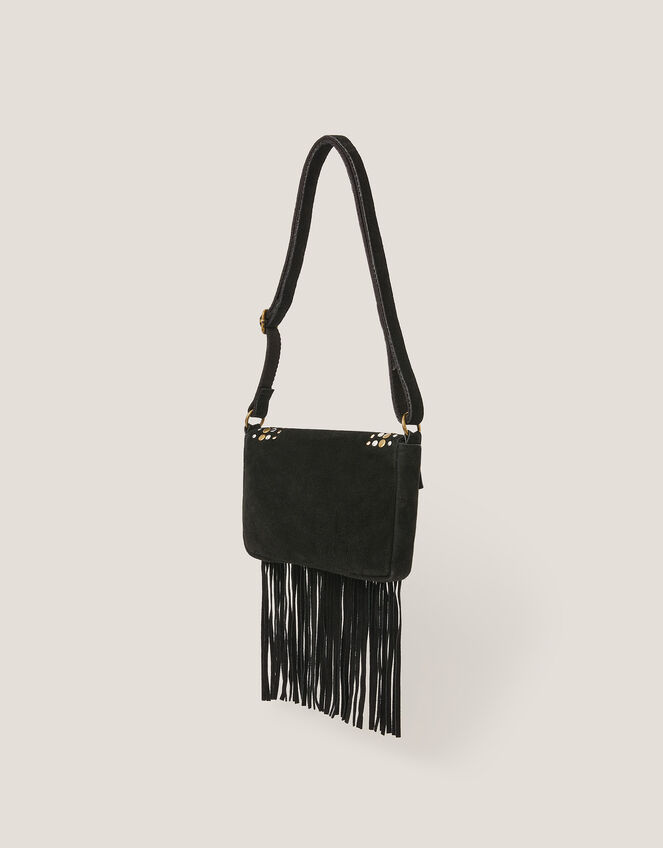 Zora Suede Fringe Crossbody Bag, , large