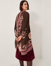 Crissy Jacquard Poncho, Pink (PINK), large