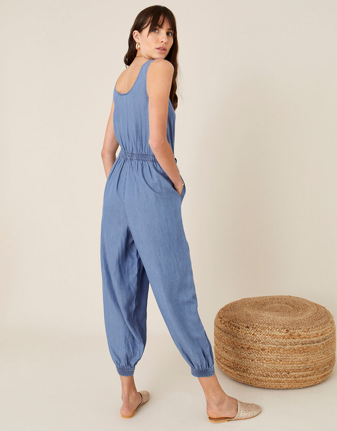 Beach Jumpsuit in LENZING™ TENCEL™, Blue (DENIM BLUE), large
