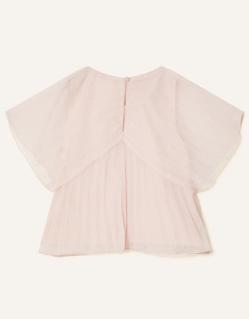 Pleated Chiffon Top, Pink (PALE PINK), large