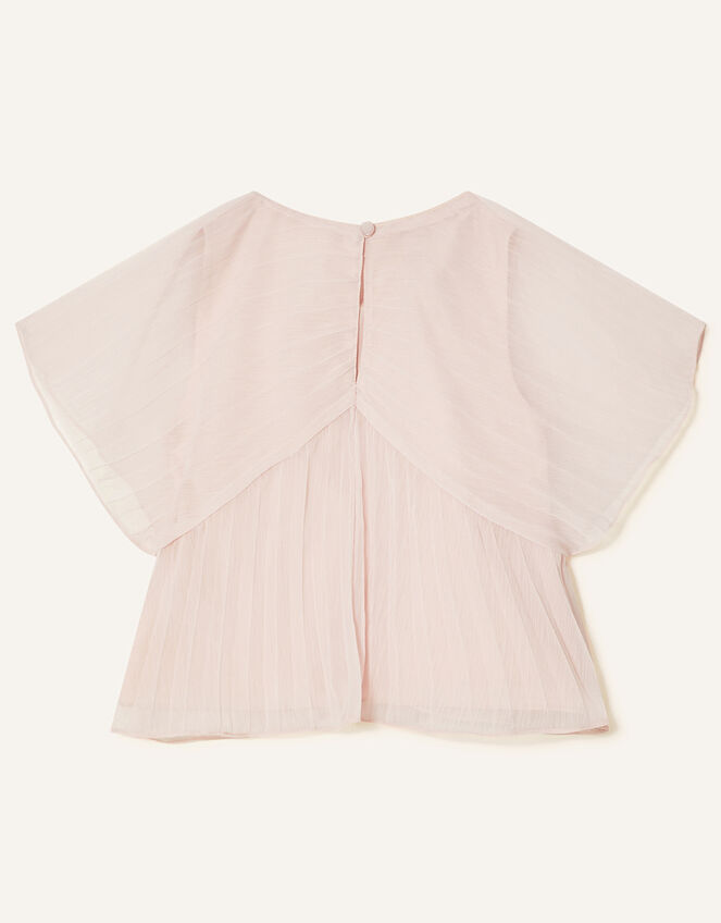 Pleated Chiffon Top Pink | Girls' Tops & T-shirts | Monsoon UK.