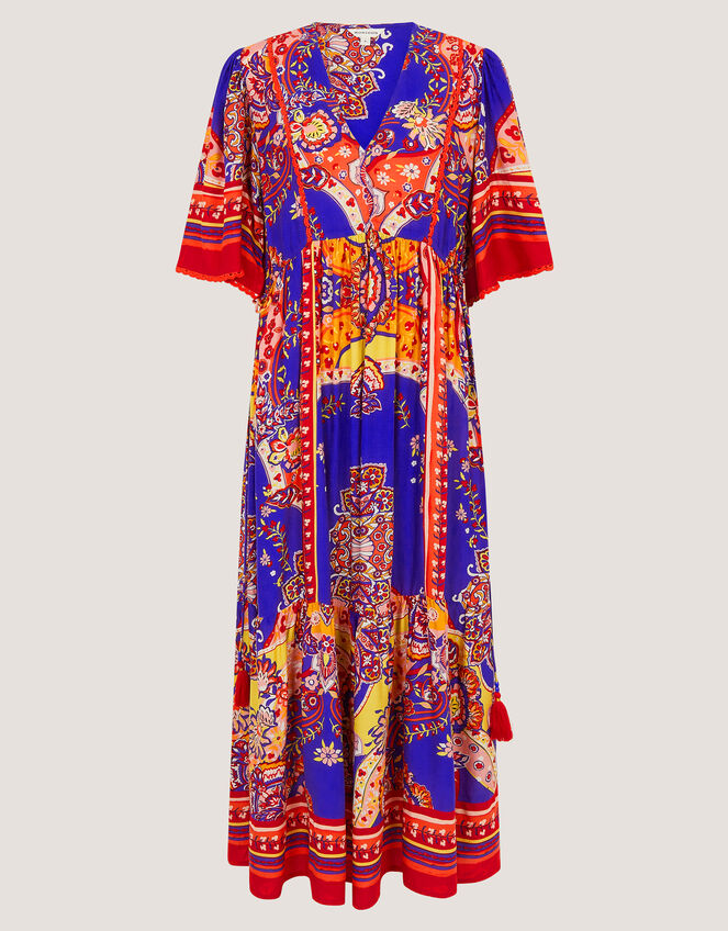 Padma Printed Midi Dress, Blue (COBALT), large
