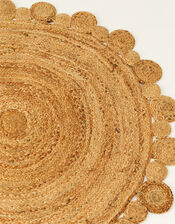 Large Raffia Round Rug, , large