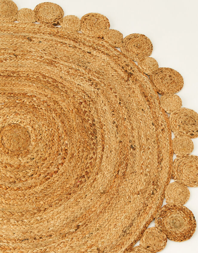 Large Raffia Round Rug, , large