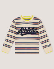 Athletic Stripe Long Sleeve Top, Multi (MULTI), large