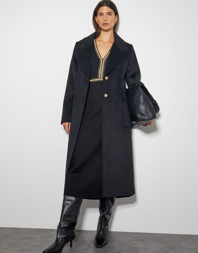 Pora Ponte Jersey Midi Dress, Black (BLACK), large