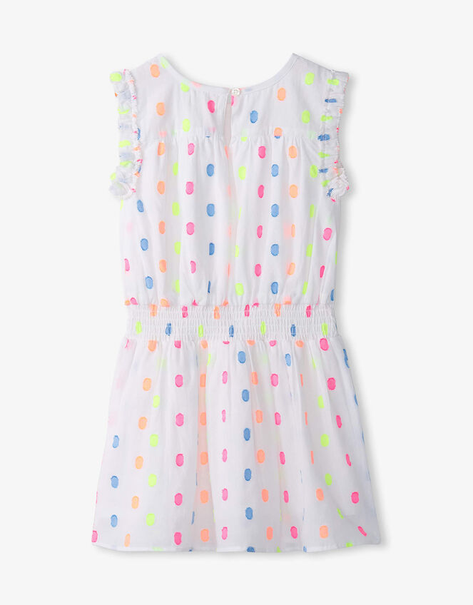 Hatley Spot Dress, White (WHITE), large