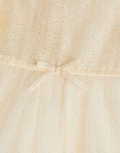 Baby Remi Rose Appliqu&eacute; Glitter Party Dress, Gold (GOLD), large