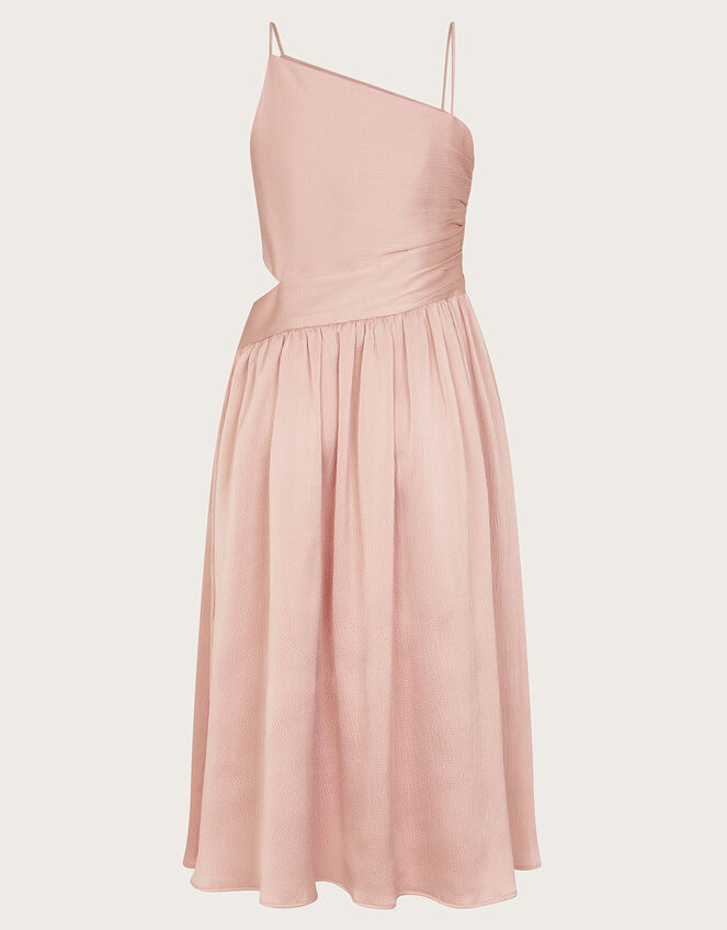Satin Cut-Out Prom Dress, Pink (PINK), large