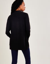 Shawl Midi Cardigan with LENZING™ ECOVERO™ , Black (BLACK), large