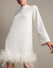 Andrea Feather Wedding Dress, Ivory (IVORY), large