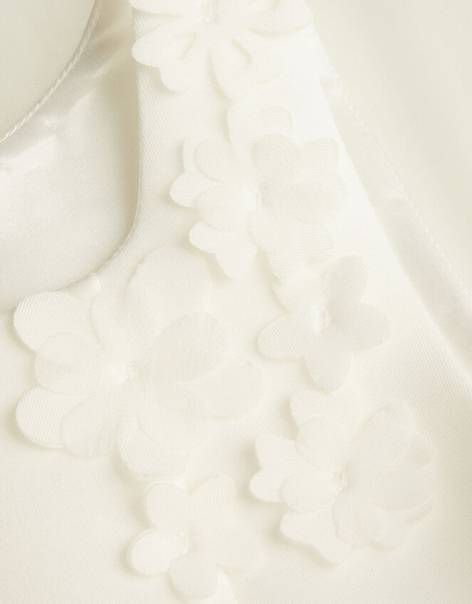 Cheryl 3D Flower Scuba Dress, Ivory (IVORY), large