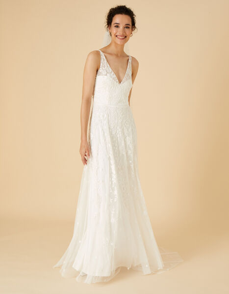 Embellished Bridal Maxi Dress Ivory, Ivory (IVORY), large