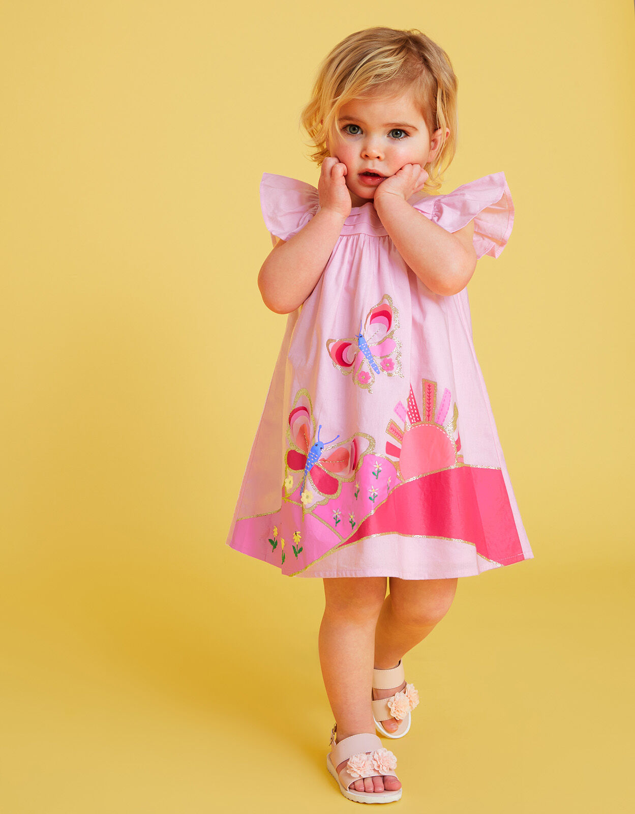 Baby Butterfly Sunrise Dress Pink