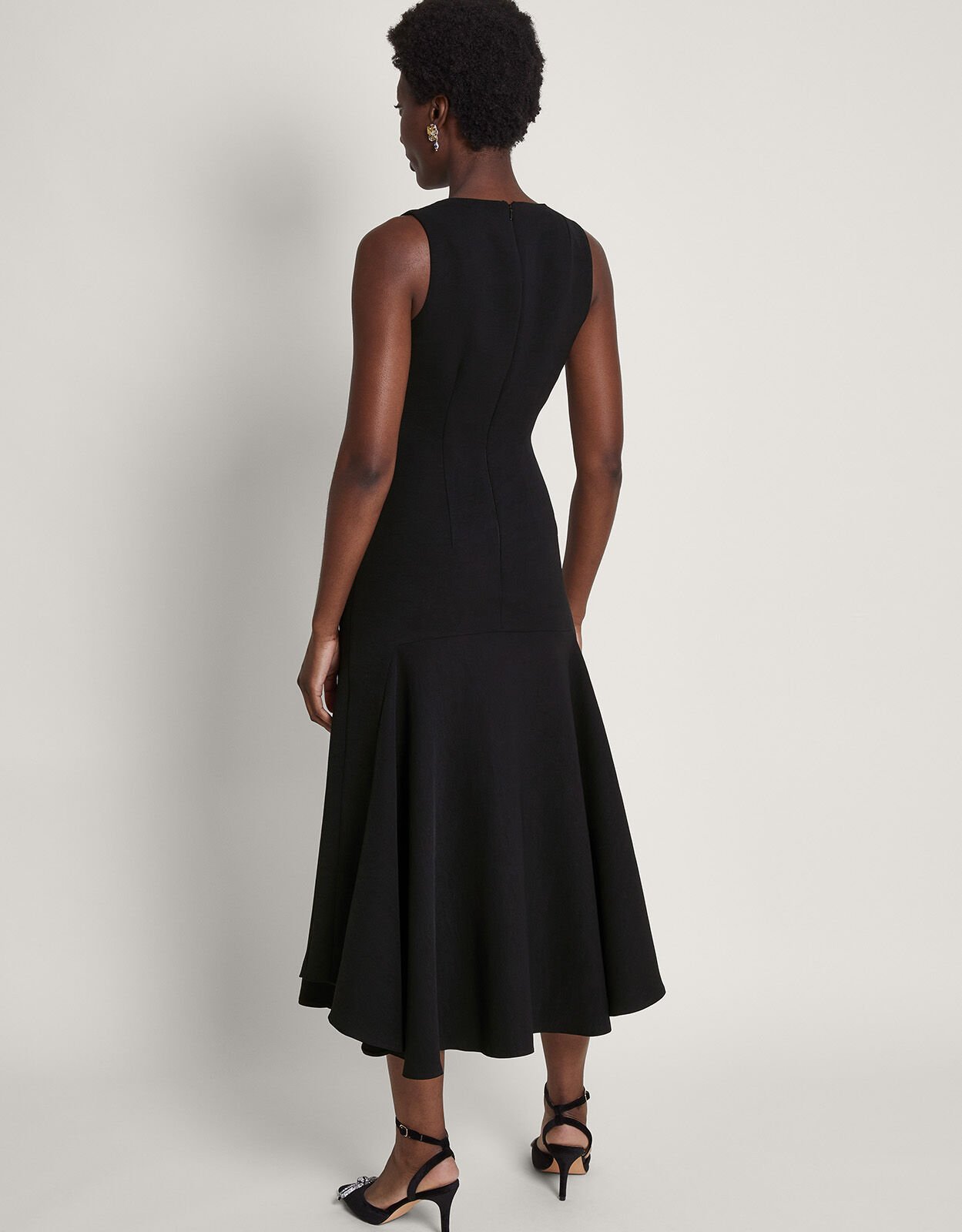 Long black shop sleeveless dress