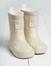 Grass and Air Colour-Revealing Wellies, Natural (STONE), large