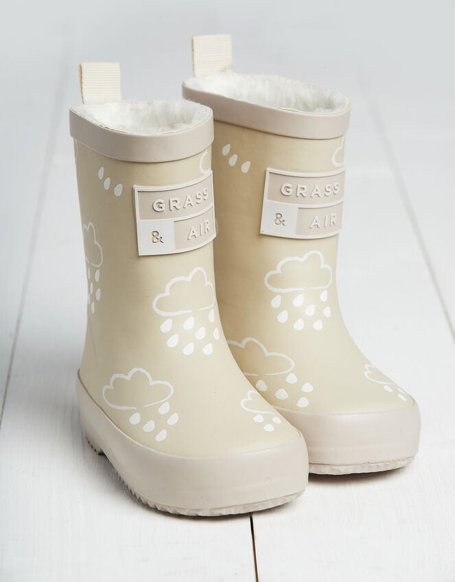 Grass and Air Colour-Revealing Wellies, Natural (STONE), large
