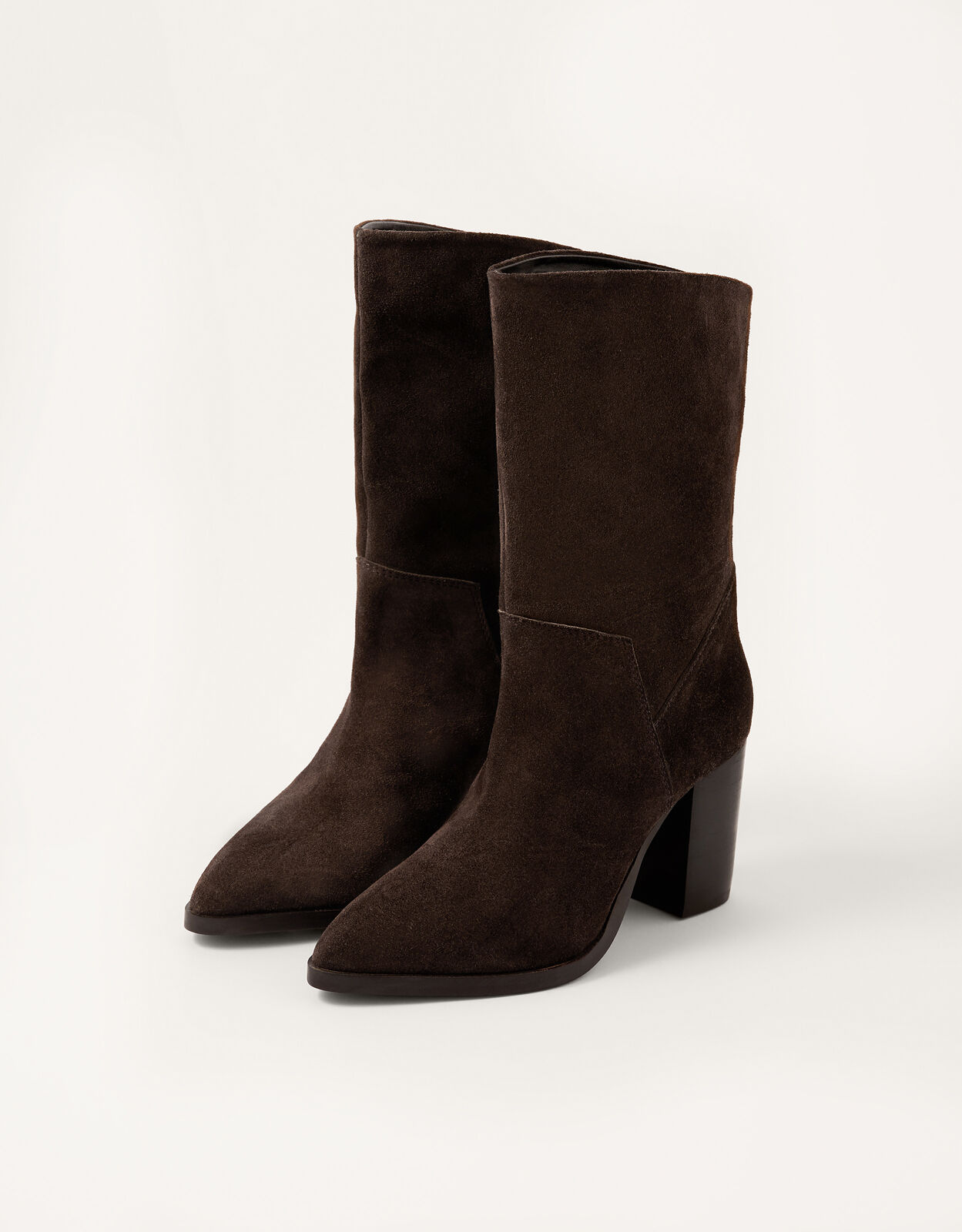 brown block heel boots