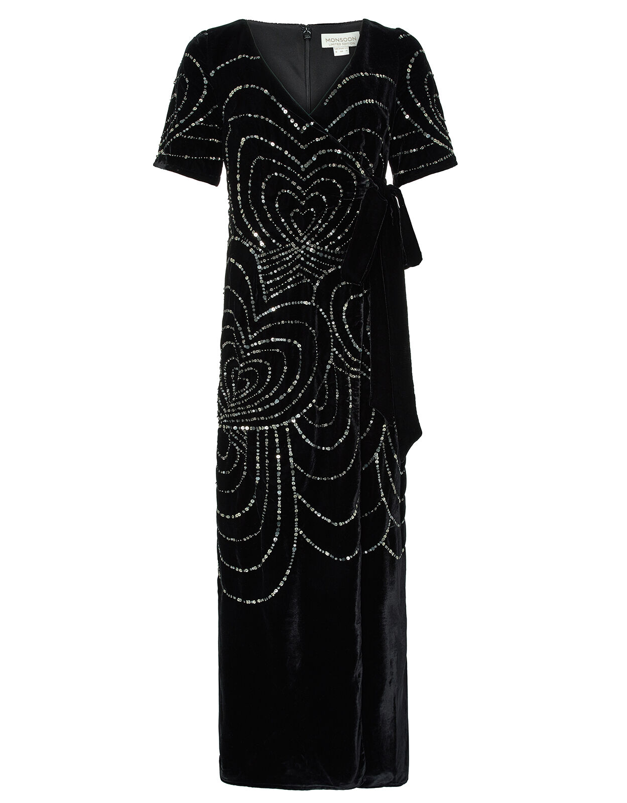 Monsoon sequin 2025 maxi dress