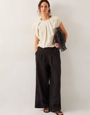 Dorit Bubble Hem Top, Cream (CREAM), large
