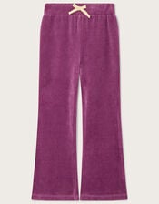 Cosmic Velour Flared Joggers, Purple (PURPLE), large