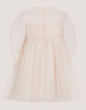 Baby Paige Lace Party Dress, White (WARM IVORY), large
