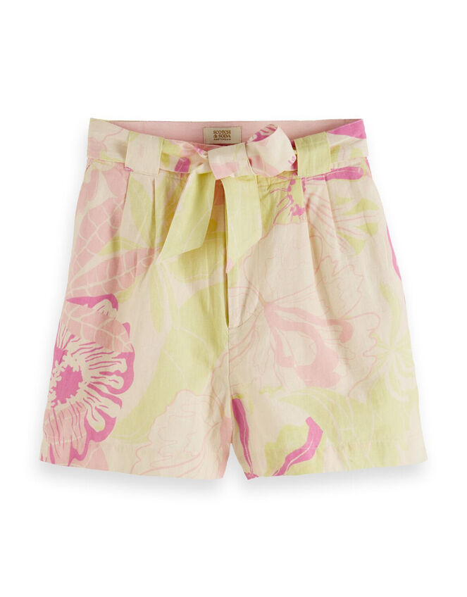 Scotch and Soda Floral Print Casual Shorts, Pink (PINK), large