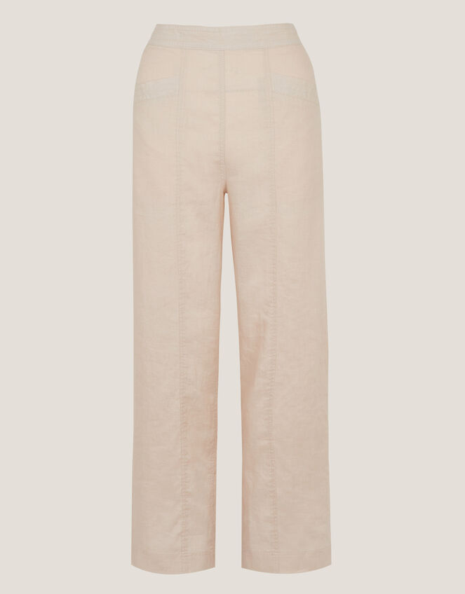 Lucy Short Straight Leg Linen Trousers Natural