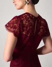 Monica Lace Bridesmaid Dress, Red (BURGUNDY), large