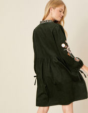 Audrey Embellished Cord Dress, Green (GREEN), large
