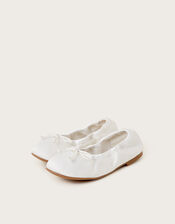 Foldable Ballet Flats, Ivory (IVORY), large