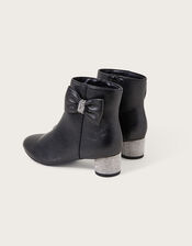 Diana Dazzle Bow Boot, Black (BLACK), large
