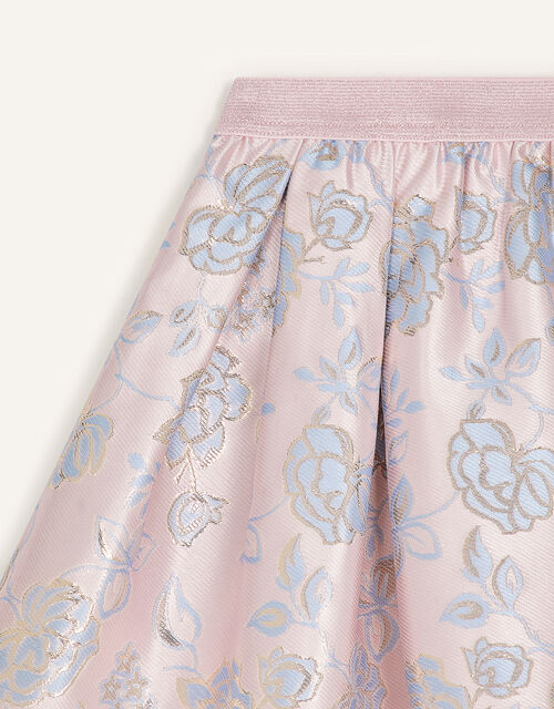 Vivien Floral Jacquard Skirt, Pink (PINK), large