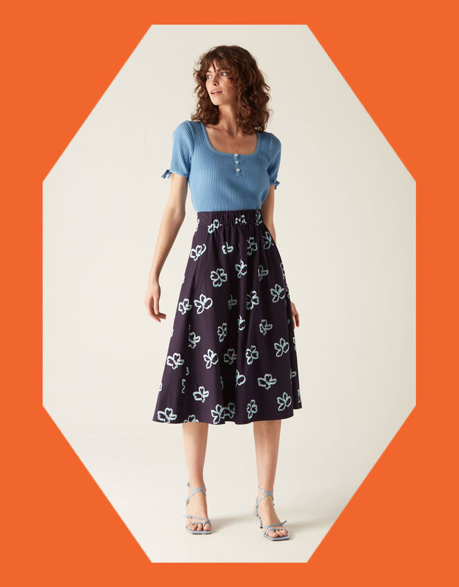 Mirla Beane Niki Skirt, Blue (NAVY), large