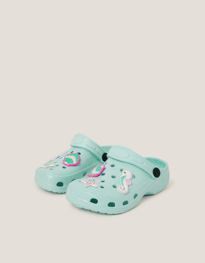 Under The Sea Charm Clogs, Blue (AQUA), large