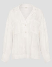 Tilda Textured Shirt, White (WHITE), large