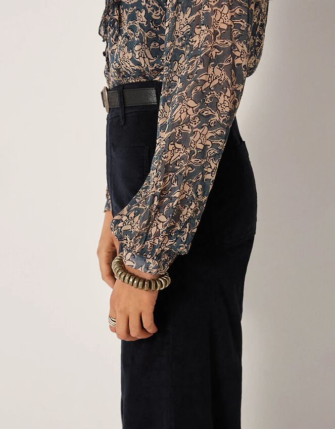 Maison Hotel Corina Floral Blouse, Teal (TEAL), large