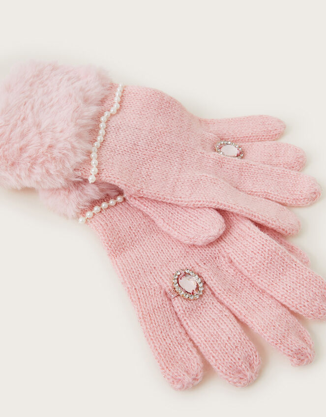 Glam Ring Gloves, Pink (PINK), large