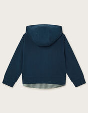 Hooded Shirt Jumper, Blue (NAVY), large