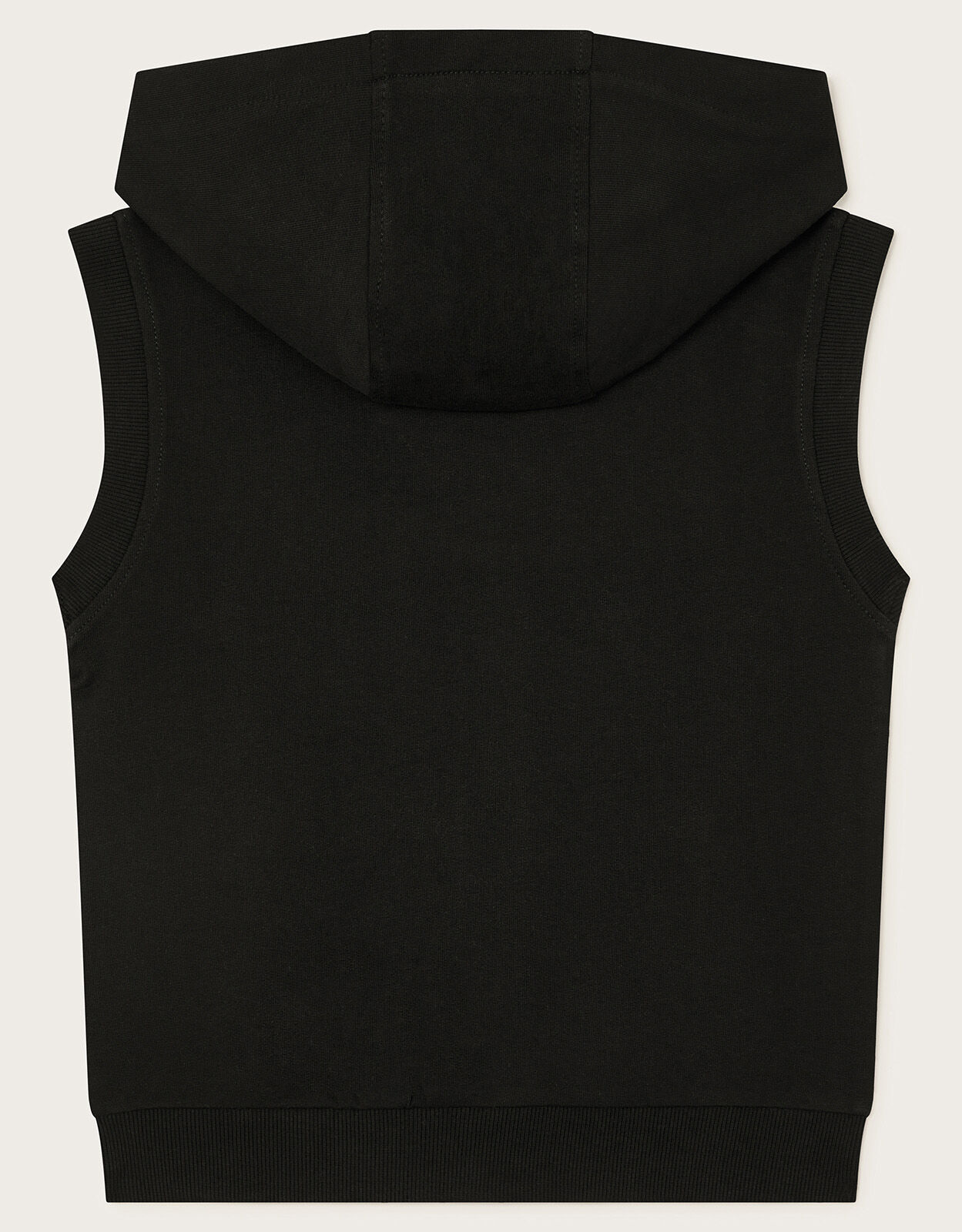 Sleeveless Zip Up Hoodie Black