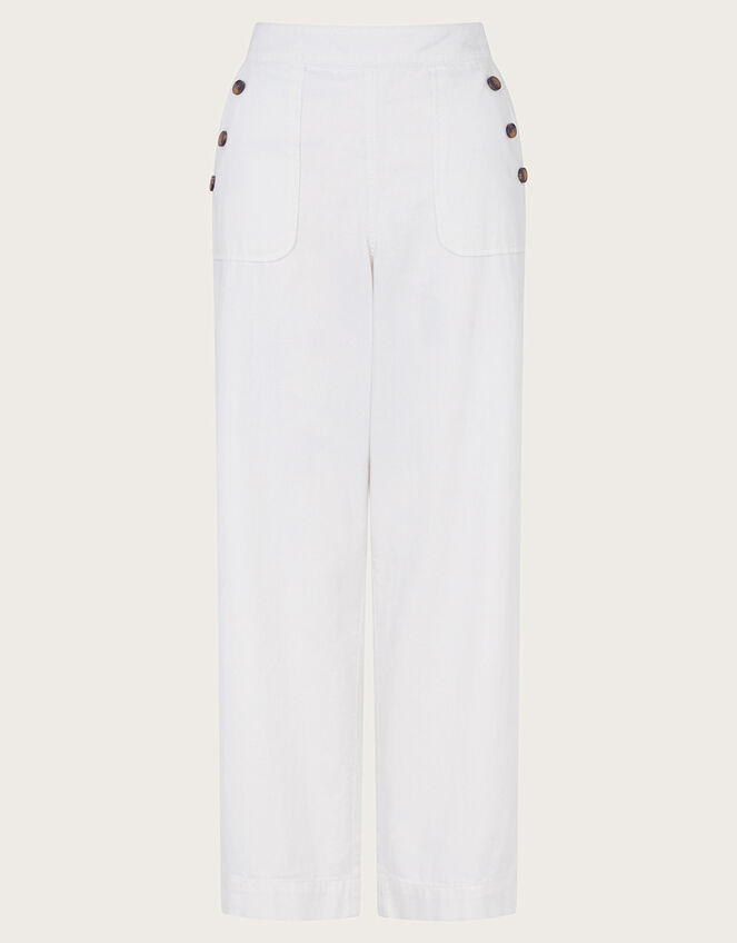 Harper Regular Crop Wide Leg Jeans, Natural (ECRU), large